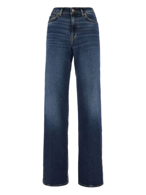 7 For All Mankind Lotta faded-effect straight-leg jeans Blue 7U66SA91