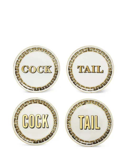 Jonathan Adler porcelain coaster set White 25948