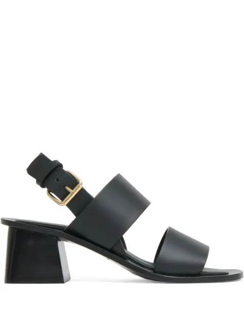 Mansur Gavriel 60mm double-strap heeled sandals Black WP25F072BCBLACK