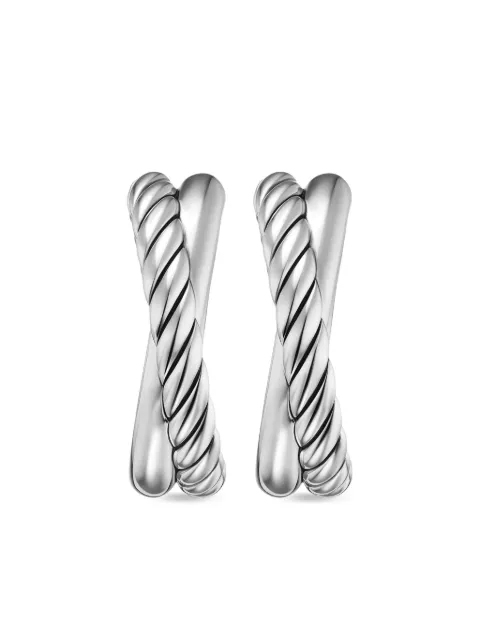 David Yurman sterling silver Cable Hoop earrings Silver E18404