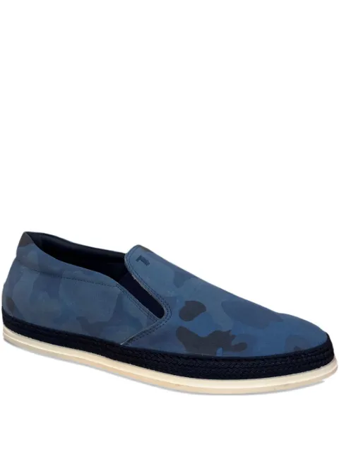 Tod's camouflage-print slip-on loafers Blue XXM0TV0K900PKP