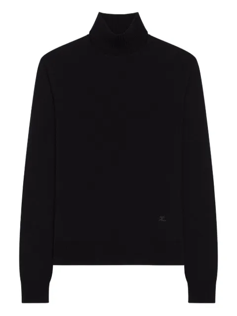 Courrèges asymmetric turtleneck sweater Black 325MPU234FI0071