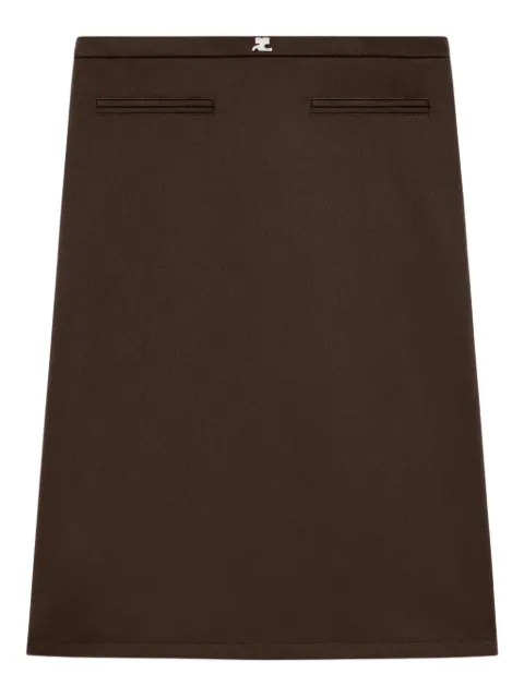 Courrèges pocketed pencil skirt Brown 325JJU296JS0250
