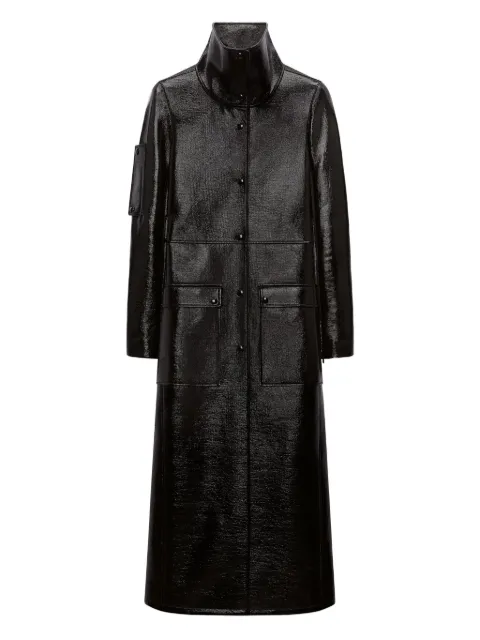 Courrèges high-shine trench coat Black 325CMA234VY0014