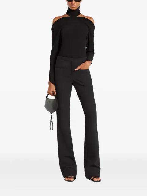 Courrèges high-neck cold-shoulder top Black 325CTO443PL0159