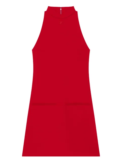 Courrèges high-neck sleeveless dress Red 325CRO696PL0159