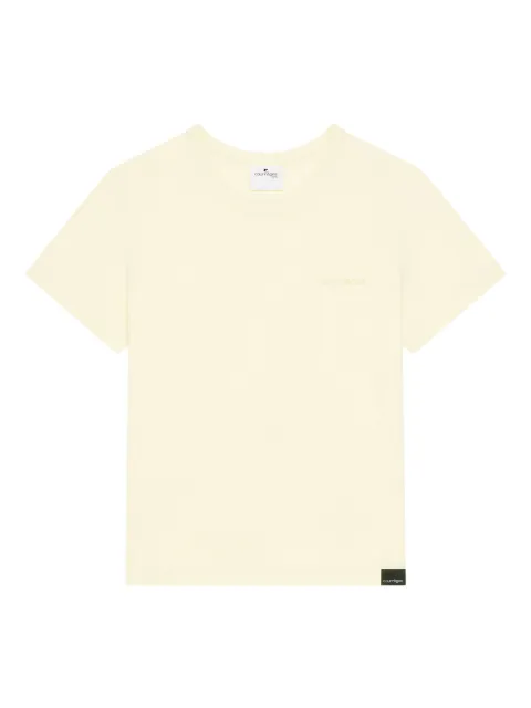 Courrèges logo-embroidered T-shirt Yellow 325JTS217JS0233