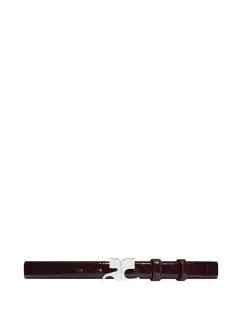 Courrèges logo-buckled leather belt Brown 325ACE020CR0043