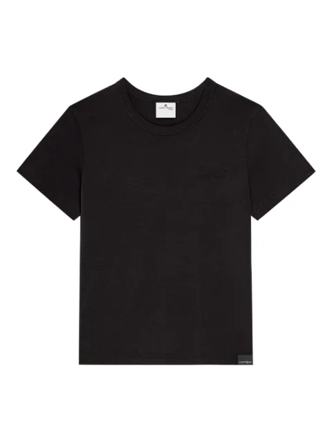 Courrèges cotton T-shirt Black 325JTS217JS0233