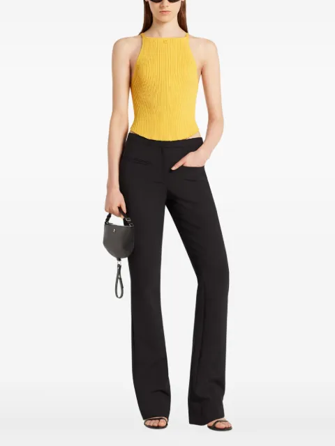 Courrèges ribbed tank top Yellow 325MTO450FI0001