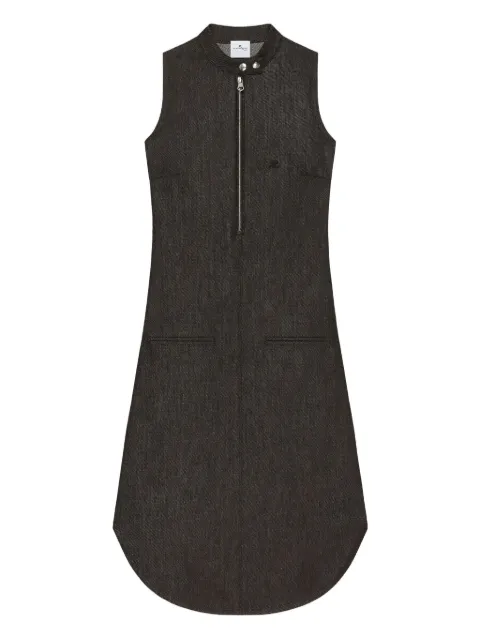 Courrèges zip-front sleeveless dress Grey 325DRO701DE0044