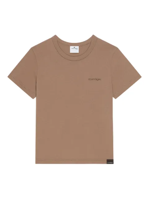 Courrèges cotton jersey t-shirt Brown 325JTS217JS0233