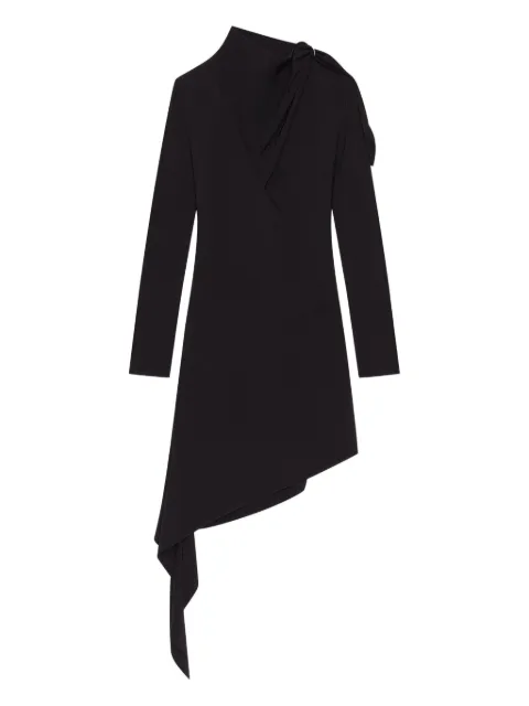 Courrèges asymmetrical wrap dress Black 325CRO668VI0071