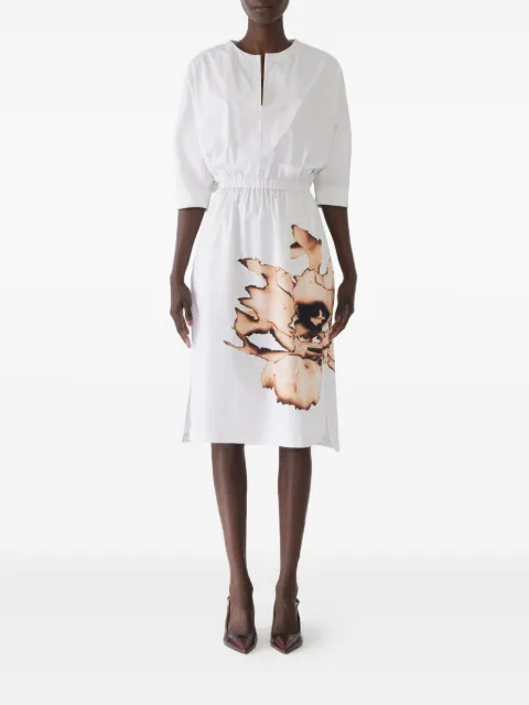 Jason Wu Collection floral-print elasticated-waist midi dress White P2512010