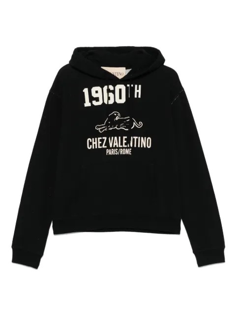 Valentino Garavani logo-print hoodie Black VMF29MB1M