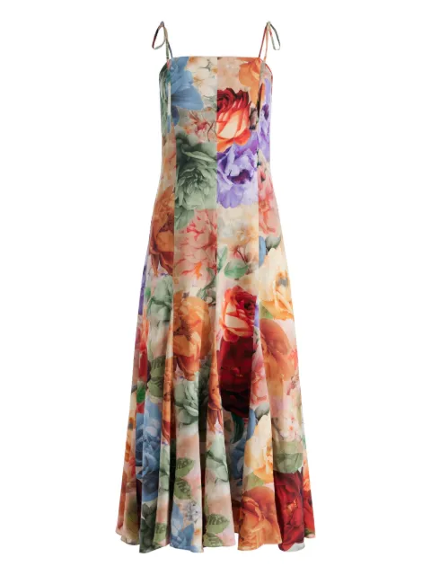 alice + olivia Jeanette floral-print midi dress Orange CC506P50536