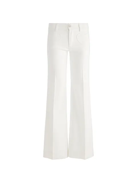 alice + olivia Slay Heart pocket front wide-leg jeans Neutrals CD506311127