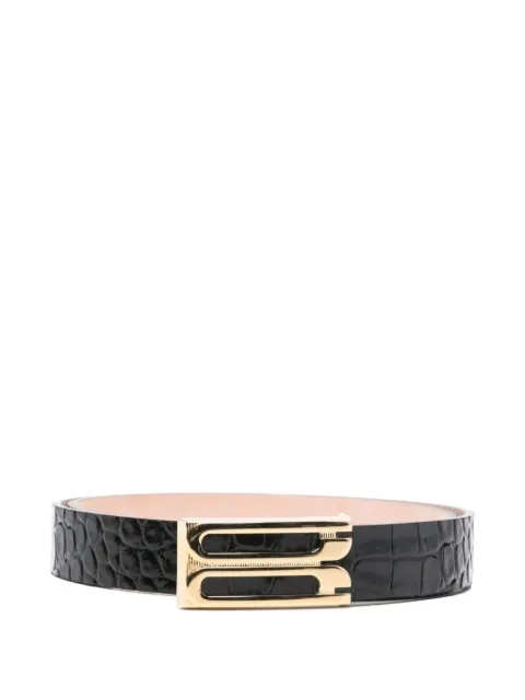 Victoria Beckham croco-embossed leather belt Black 1324ABL005786A