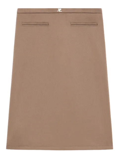 Courrèges straight-cut pencil skirt Brown 325JJU296JS0250