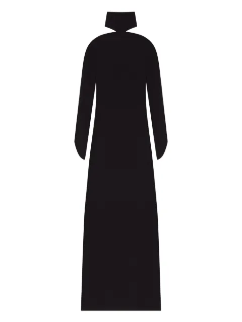 Courrèges cut-out long-sleeve gown Black 325CRO683PL0159