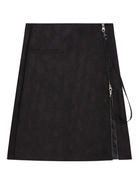Courrèges zippered A-line skirt Black 325CJU306PA0135