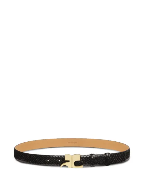 Courrèges Viper snake-effect leather belt Black 325ACE020CV0045