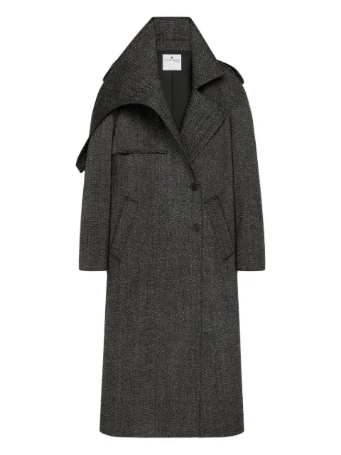 Courrèges asymmetric-collar long coat Grey 325CMA221WO0144