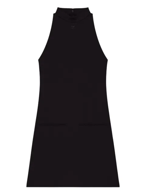 Courrèges high-neck sleeveless dress Black 325CRO696PL0159