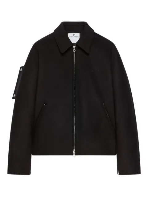 Courrèges zip-up jacket Black 325CBL308WO0118