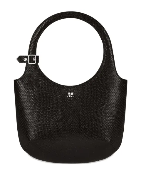 Courrèges Holy leather shoulder bag Black 325GSA102CV0045