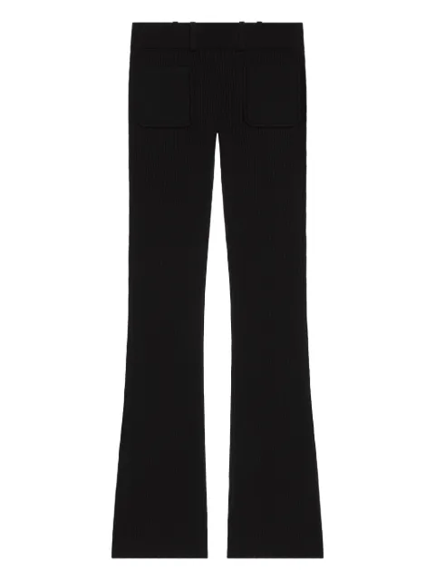 Courrèges ribbed flared trousers Black 325MPA428FI0001