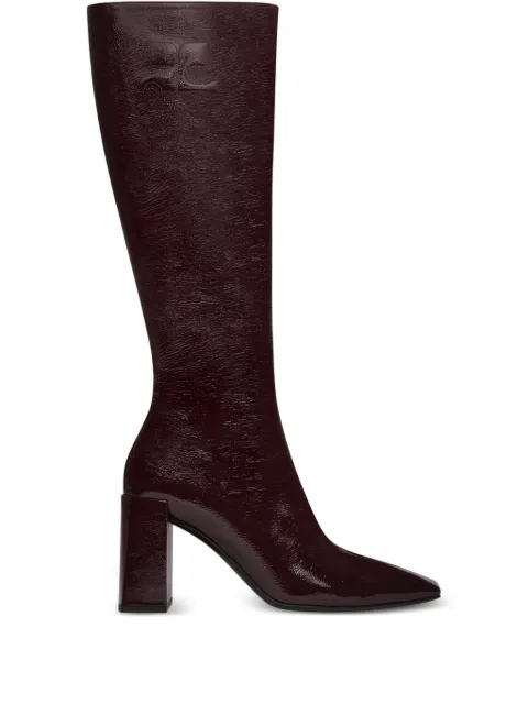 Courrèges 70mm Heritage block-heel knee-high boots Red 325SBT061CR0043