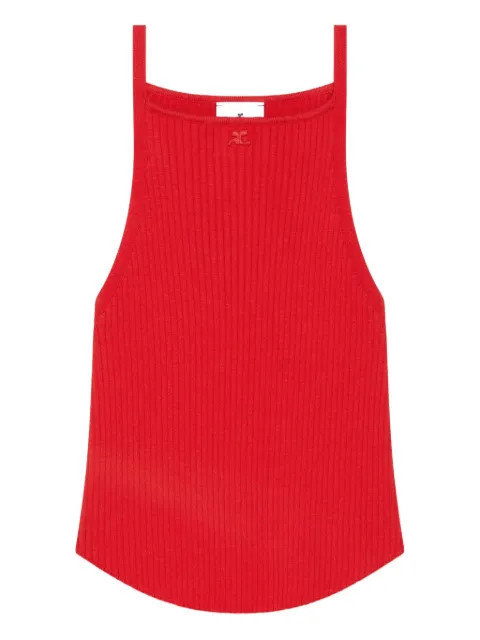 Courrèges ribbed halter top Red 325MTO450FI0001