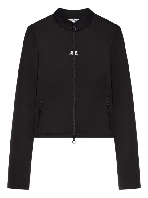 Courrèges cropped zip-up jacket Black 325JVE133JS0250