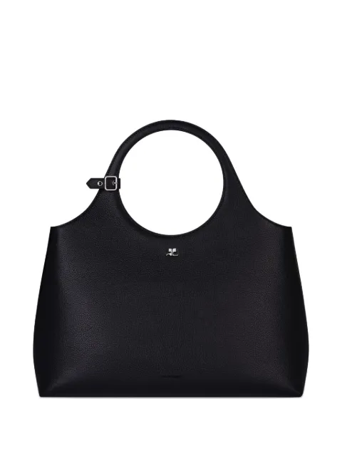 Courrèges Holy Day leather shoulder bag Black 325GSA164CV0016