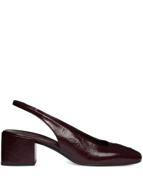 Courrèges 55mm slingback block-heel shoes Red 325SPP039VY0003
