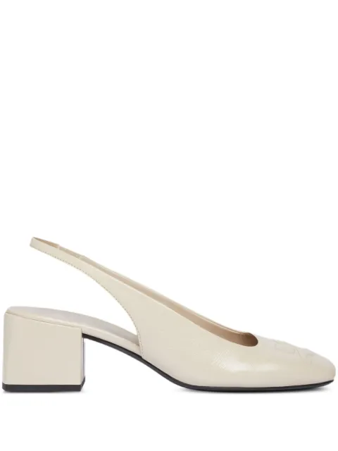 Courrèges slingback heeled pumps Neutrals 325SPP039VY0003