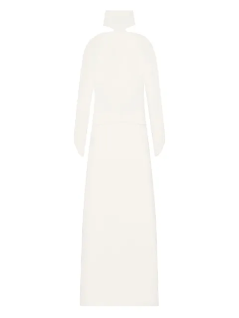 Courrèges asymmetric shoulder-detail dress White 325CRO683PL0159