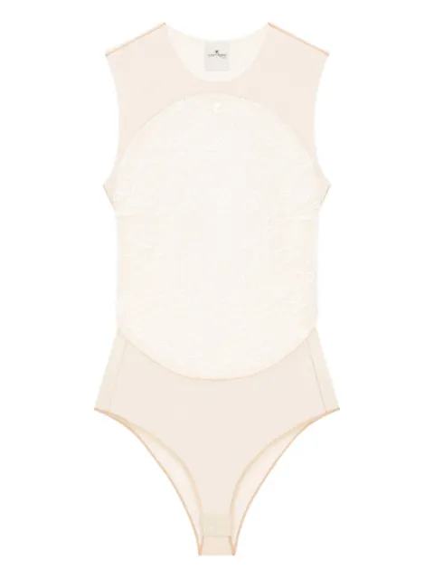 Courrèges Illusion circle lace bodysuit Neutrals 325JBD143PA0132