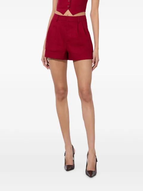 alice + olivia Conry cuffed shorts Red CC506418602