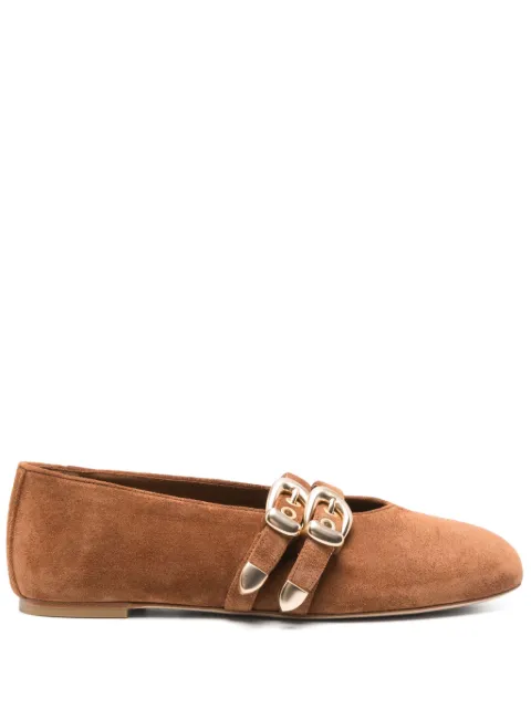Stuart Weitzman leather ballet flats Brown SL357