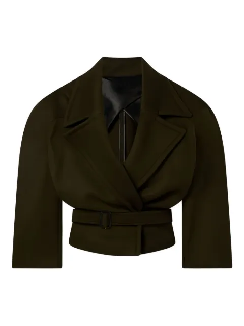 Stella McCartney cropped belted jacket Green 6601303GU7652471