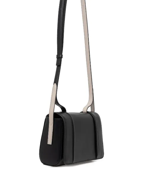 Furla mini Riva S leather flap crossbody bag Black WB01654BX3750