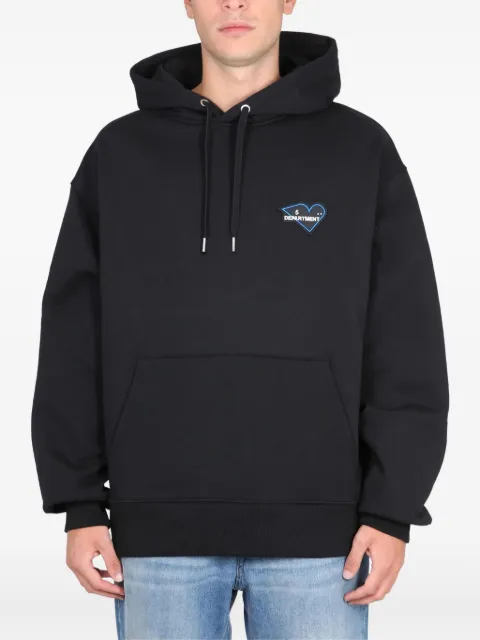 Department 5 heart-embroidered cotton hoodie Black UF0132FF0011999