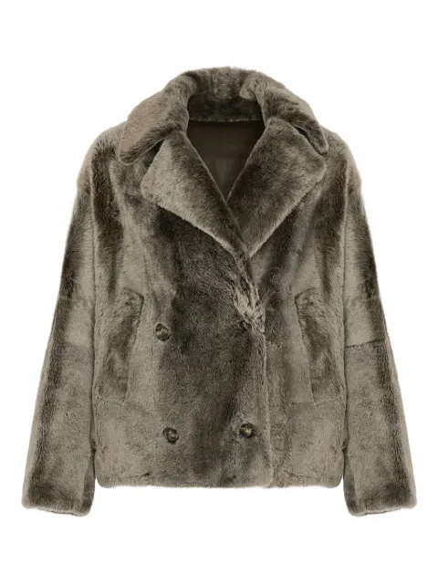 Yves Salomon wool double-breasted coat Grey 25WYV60868MERL