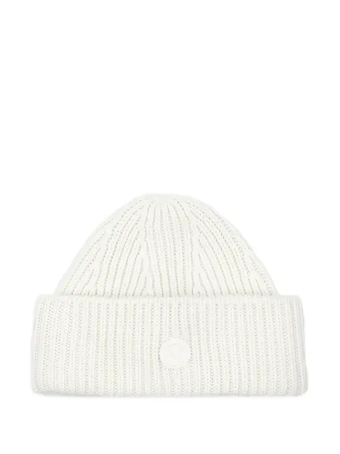 Yves Salomon ribbed-knit beanie White 24WKA019XXMACLC11