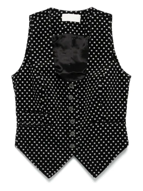 RACIL Nadia polka-dot waistcoat Black NADIAWAISTCOAT