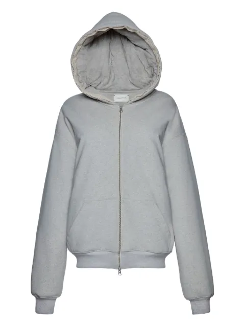 Magda Butrym lace-trimmed hoodie Grey 194725