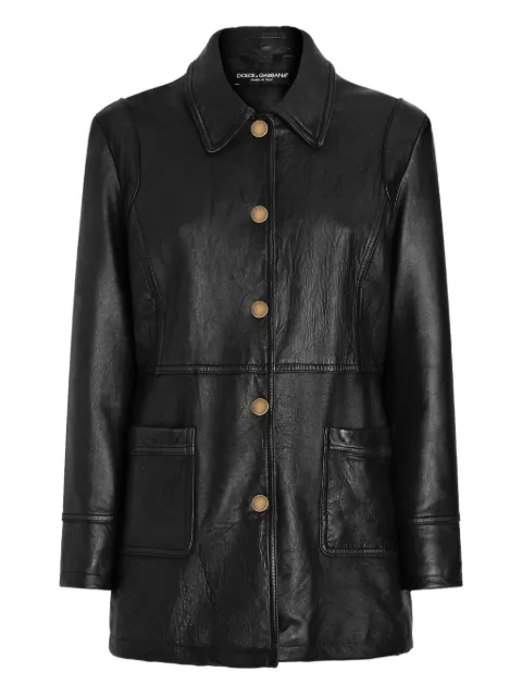 Dolce & Gabbana leather jacket Black F0W3PLGDDEA