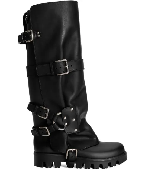 Dolce & Gabbana boots in rubber and calfskin Black CU1288AX872